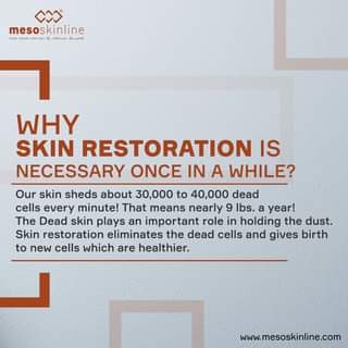 Read more about the article Why Skin Restoration is necessary once in a while?
 Our skin sheds about 30,000 to 40,000 dead cells every minute! That means nearly 9 lbs. a year! Th…