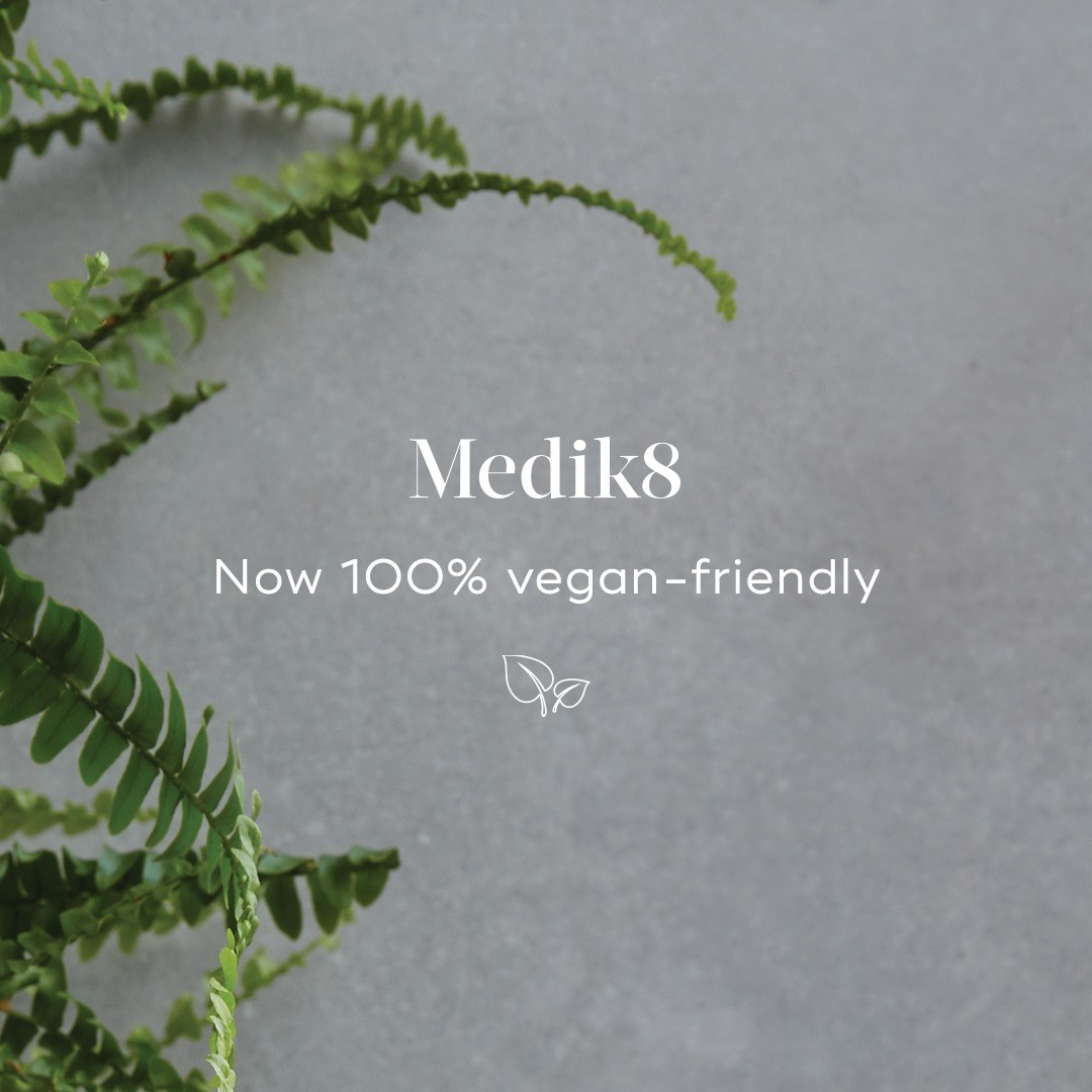 MEDIK8 TURNS VEGAN. Did you know that at Medik8, we are now manufacturing 100% v...