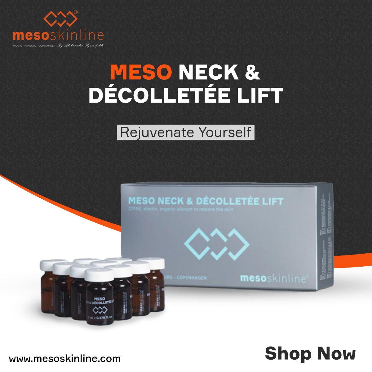 Read more about the article MESO NECK & DÉCOLLETÉE LIFT
 Gives the skin lift, strength and resilience
 Active ingredients (12)
 DMAE
 (a key antioxidant that strengthens fibrobla…